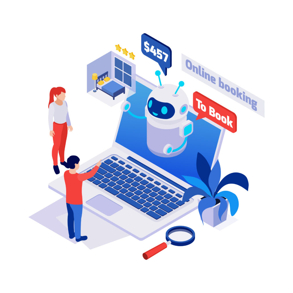 isometric chatbot icon